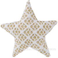 Елочная игрушка "Звезда" (ткань), H11 см - фото 1