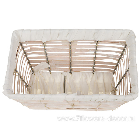 Кашпо плетеное (пластик), 20х12хН10 см - фото 3