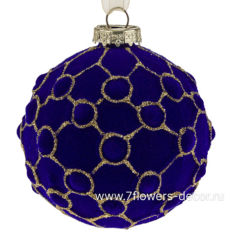 Елочная игрушка Шар (стекло), D8 см - фото 1