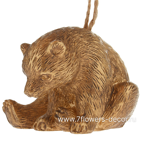 Елочная игрушка Медведь (полирезин), 5x5,5xH4 см - фото 2