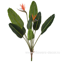 Растение искусственное "Стрелиция" в кашпо,  8 веток, H105 см - фото 1