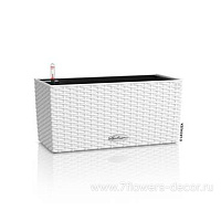 Кашпо Lechuza "Balconera Cottage 40 Complete white" (пластик), 40x19xH19 см - фото 1