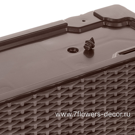 Кашпо PLANTA VITA Balcony Twist espresso с автополивом (пластик), 50x19xH19 см - фото 3