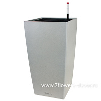 Кашпо PLANTA VITA "Conic Stone grey" с автополивом (пластик), 30x30xH57 см - фото 1