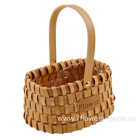 Корзина плетеная (дерево), 20x15xH12/26 см - фото 1