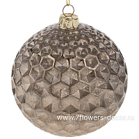 Елочная игрушка "Шар" (стекло), 9,5xH10 см - фото 1