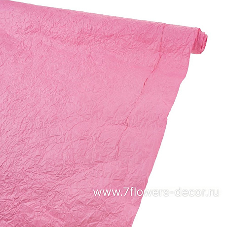Бумага жатая, однотонная Темно-розовый, 70 смx5 м - фото 1