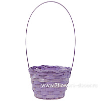 Корзина плетеная (бамбук), D13xH9,5/28 см - фото 1