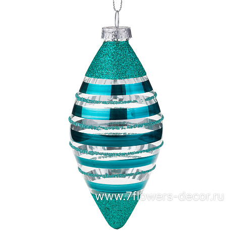 Елочная игрушка Олива (стекло), D8 см - фото 1