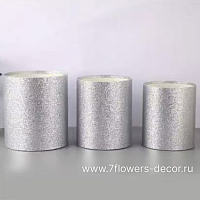 Коробка шляпная "Глиттер", D24,5xH27,5 см - D20xH24 см, набор (3 шт), без крышки - фото 1