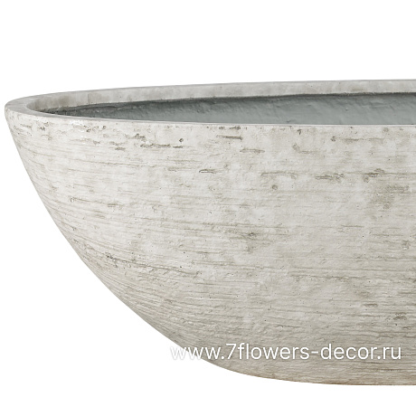 Кашпо Nobilis Marco Scratch ash grey Oval (файкостоун), 79x39,5xH26,5 см - фото 2