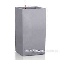 Кашпо Lechuza "Canto Tower Complete stone grey" (пластик), 40x40xH76 см - фото 1