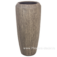 Кашпо полистоун Nobilis Marco "Pw-woodgrey Vase", D34хH75 см с тех.горшком - фото 1