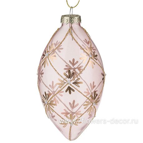 Елочная игрушка Олива (стекло), D8 см - фото 1