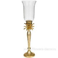 Подсвечник (металл, стекло), D12хH38 см - фото 1
