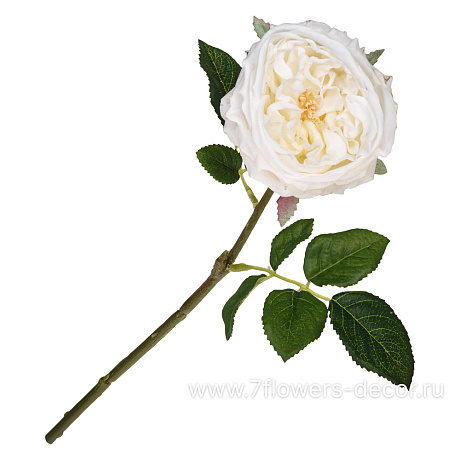 Цветок искусственный  с силиконовым покрытием Роза, 45 см - фото 1