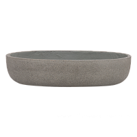 Кашпо Nobilis Marco "Plain Rough-cement Oval" (файкостоун), 64x19xH15,5 см - фото 1