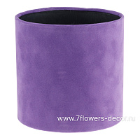 Коробка-ваза "Lockwet" с пластиковой вставкой (бархат), D16xH16 см - фото 1