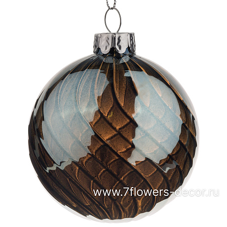 Елочная игрушка Шар (стекло), D8 см - фото 1