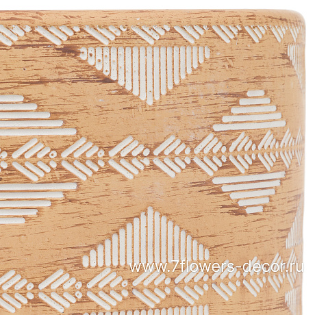 Кашпо Узоры (керамика), D12xH10 см - фото 2