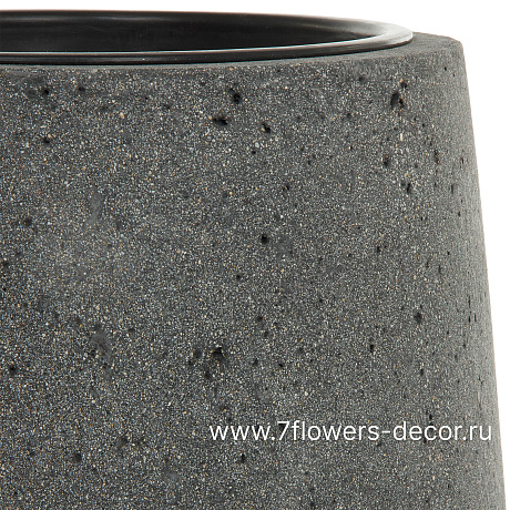 Кашпо Nobilis Marco Plain laterite grey Jar (файкостоун), D40хH66 см, с тех.горшком - фото 2