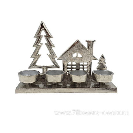 Подсвечник Домашний уют (металл), 24x8xH18 см - фото 1