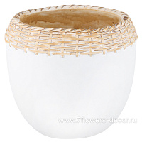 Кашпо "Basket" (керамика), D16xH14 см - фото 1
