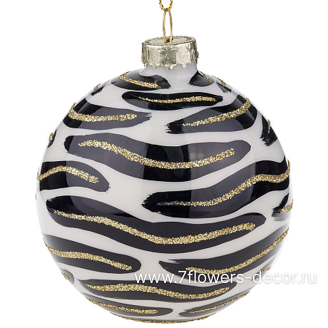 Елочная игрушка Шар (стекло), D8 см - фото 1