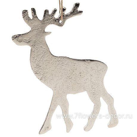 Елочная игрушка Олень (металл), 12xH14 см - фото 1