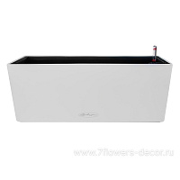 Кашпо Lechuza "Balconera Color Complete white" (пластик), 50x19xH19 см - фото 1