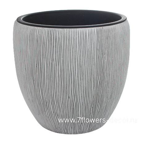 Кашпо Nobilis Marco Pmw-b/ivory Jar (полистоун), D39хH37 см, с тех.горшком - фото 1