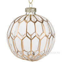 Елочная игрушка "Шар" (стекло), D8 см - фото 1