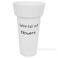 Вазон "World of flowers" (пластик), D25xH43 см - фото 1