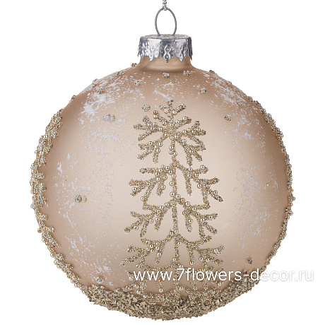 Елочная игрушка Шар (стекло), D8 см - фото 1