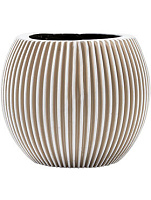 Ваза Capi Nature Vase Ball Groove III Ivory, D17xH14cм - фото 1
