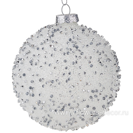 Елочная игрушка Шар (стекло), D10 см - фото 1
