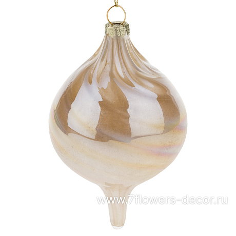 Елочная игрушка Капля (стекло), D8xH13 см - фото 2