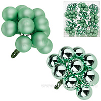 Елочная игрушка "Шар на проволоке" (стекло), D2 см, набор (144 шт) - фото 1