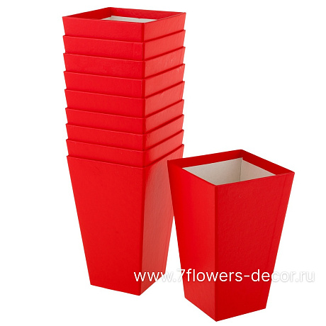 Коробка-кашпо Трапеция, 9,5x9,5xH18 см - фото 1