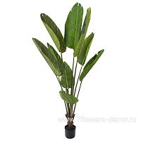 Растение искусственное "Стрелиция" в кашпо,  9 веток, H150 см - фото 1
