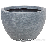 Кашпо Nobilis Marco "Stone graphite Round" (файберглас), D38хH25 см - фото 1