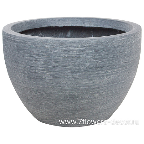 Кашпо Nobilis Marco Stone graphite Round (файберглас), D38хH25 см - фото 1