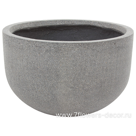 Кашпо Nobilis Marco Plain rough grey Round (файкостоун), D35хH23 см - фото 1