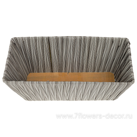 Кашпо плетеное (пластик), 25х12хН10 см - фото 3