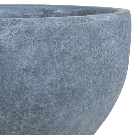 Кашпо Nobilis Marco Stone graphite Round (файберглас), D27хH15 см - фото 2