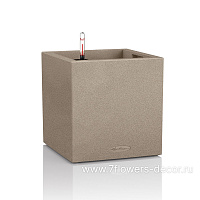 Кашпо Lechuza "Canto Square Complete sandy beige" (пластик), 40x40xH40 см - фото 1