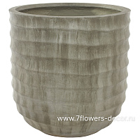 Кашпо Nobilis Marco "Horizontal waves antique green Jar" (файкостоун), D65хH68 см - фото 1