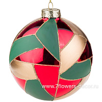 Елочная игрушка "Шар" (стекло), D12 см - фото 1