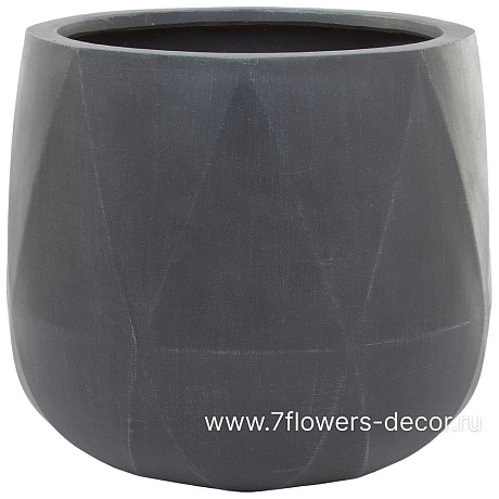 Кашпо Nobilis Marco Diamond white grey Jar (файкостоун), D55хH48,5 см - фото 1