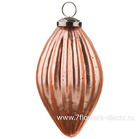 Елочная игрушка "Олива" (стекло), H13 см - фото 1